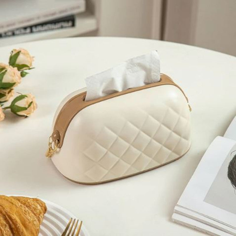 Creative Plastic Tissue Storage Box with Spring Holder