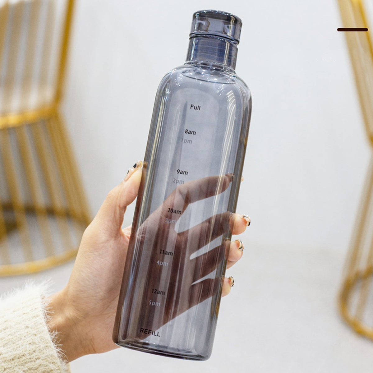 Transparent Glass Water Bottle