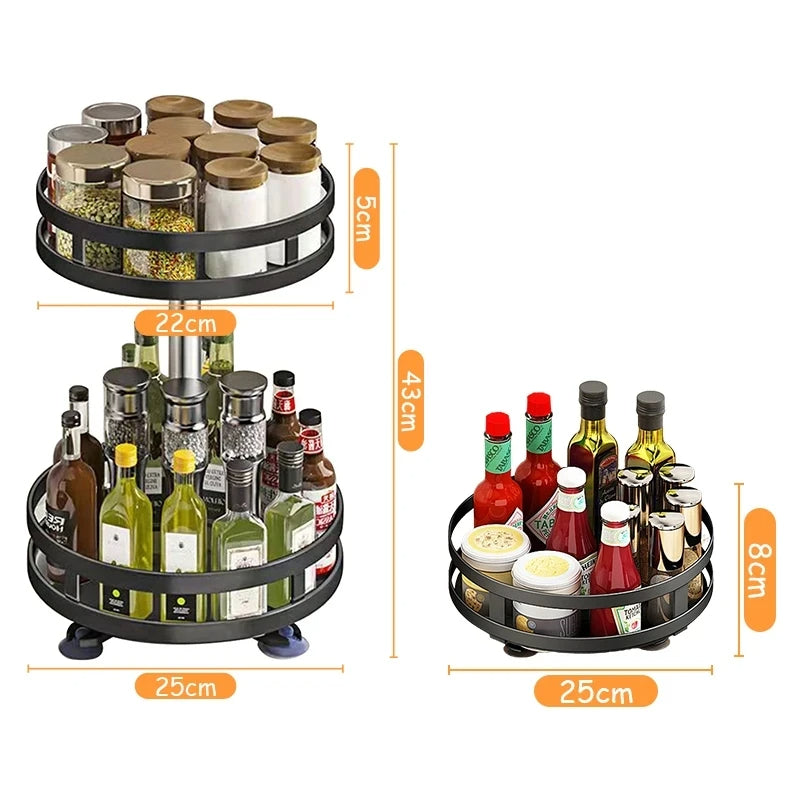 Rotatable Kitchen Spice Rack