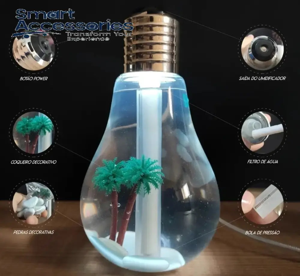 Bulb Humidifier With Colourfull Night Light
