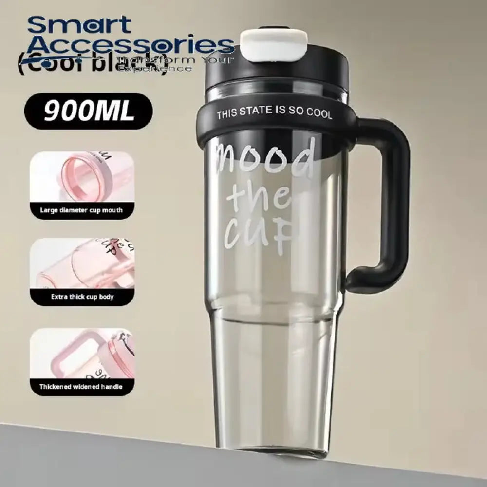 Ice Cup Plastic Water Tumber With Handle 900Ml