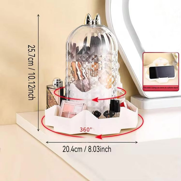 360⁰ Rotating Makeup Brush Organizer