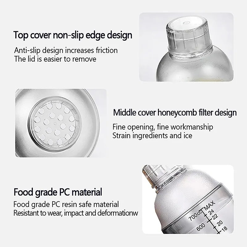 3-In-1 Beverage Shaker Mixer Bottle