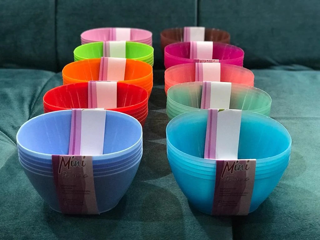 Pack of 6pcs Ruby Small Bowls Set (Mix/Random Color)
