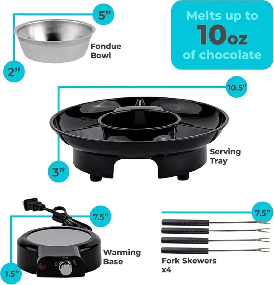 Electric chocolate & Cheese Fondue Pot Set