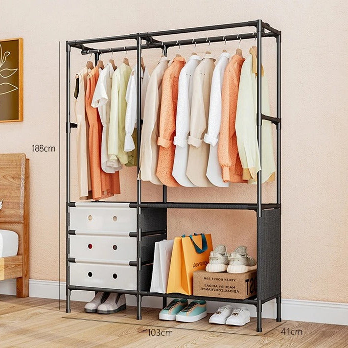 Multifunctional Clothes & Shoe Organizer Rack