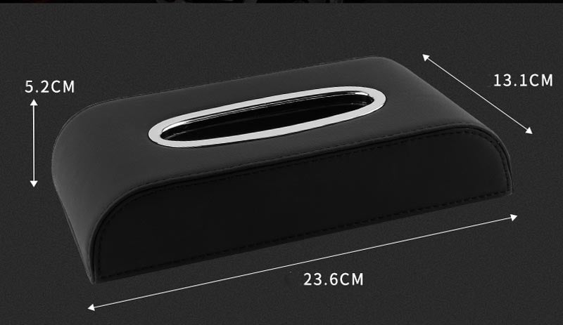 Luxury Black Leather Tissue Box