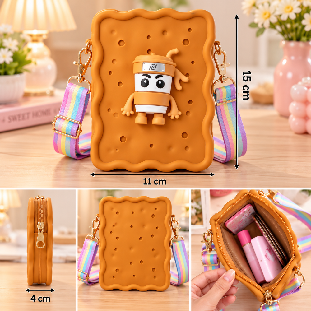 Silicone Cute Character Kids Crossbody Bag
