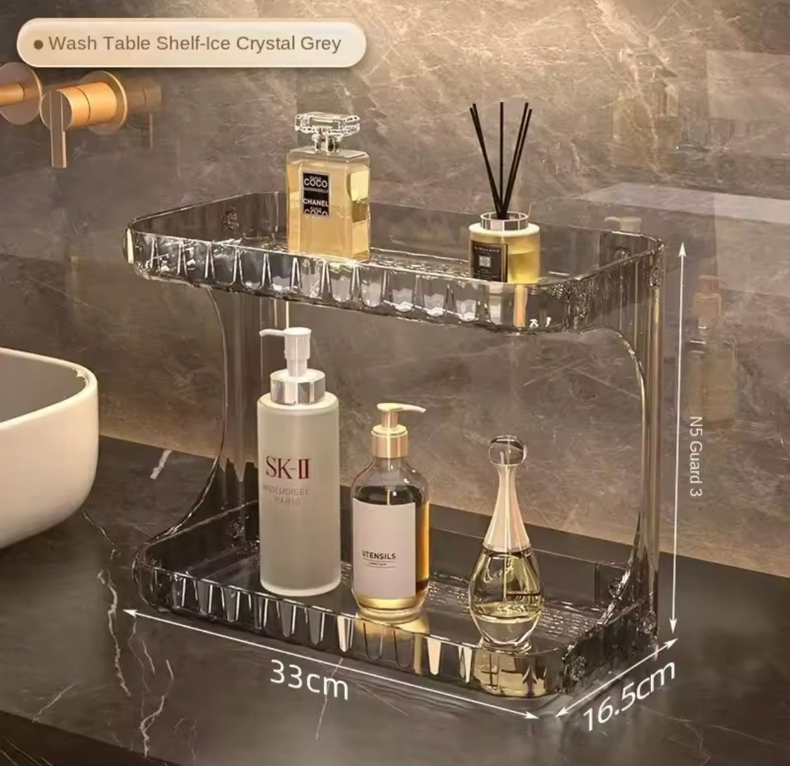 Double Layer Multipurpose Storage Organizer - Bathroom And Cosmetics Organizer