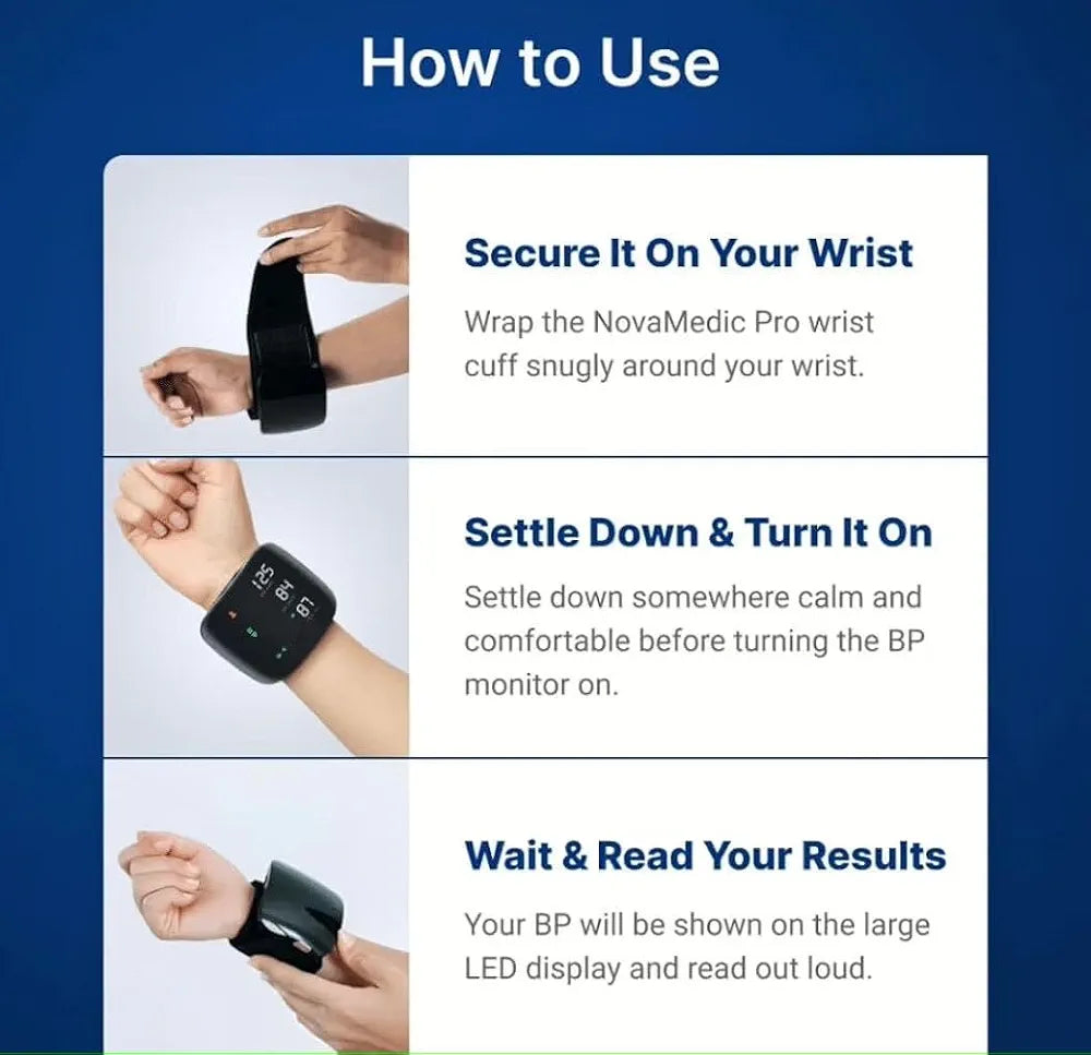 Adjustable Digital Wrist Blood Pressure Monitor (With Voice Broadcast)