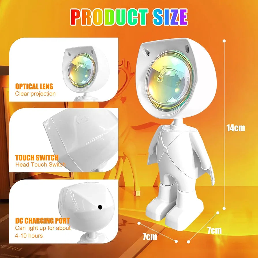 Cute Astronaut LED Projection Table Lamp
