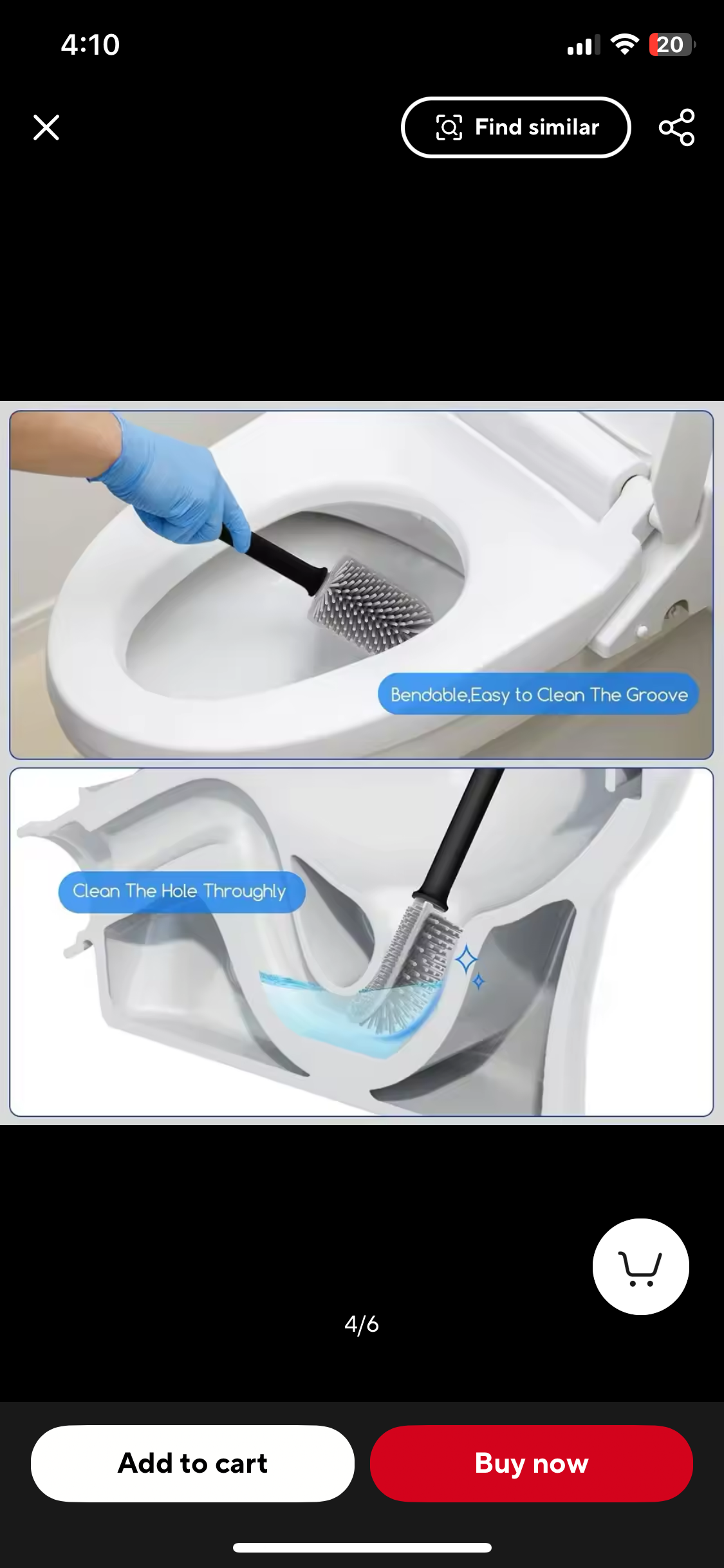 Long Handle Toilet Brush, Household Washing Toilet Cleaning Brush, Wall Mounted Toilet Brush Cleaner