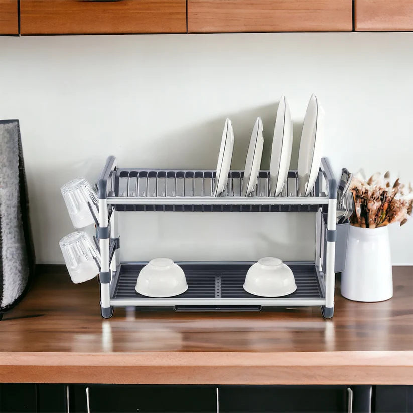 BINCA 2 TIER ALUMINIUM DISH RACK