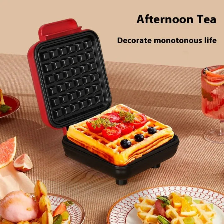 Non-Stick Mini Electric Waffle Maker (600W)
