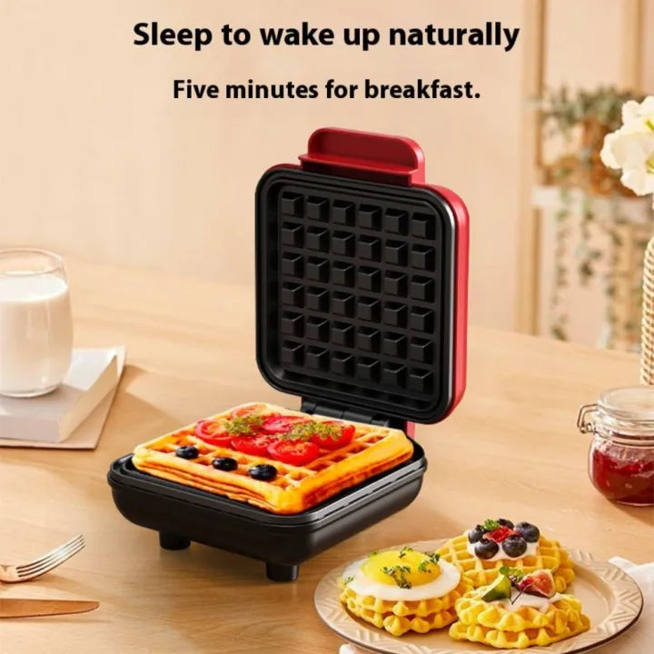 Non-Stick Mini Electric Waffle Maker (600W)
