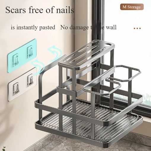 Multifunctional Kitchen Knife Holder and Utensil Organizer Rack