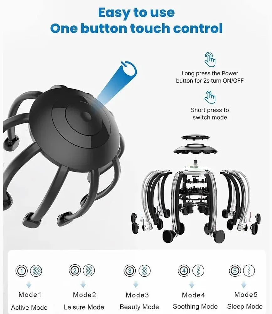 Electric 8-Claw Head and Scalp Massager
