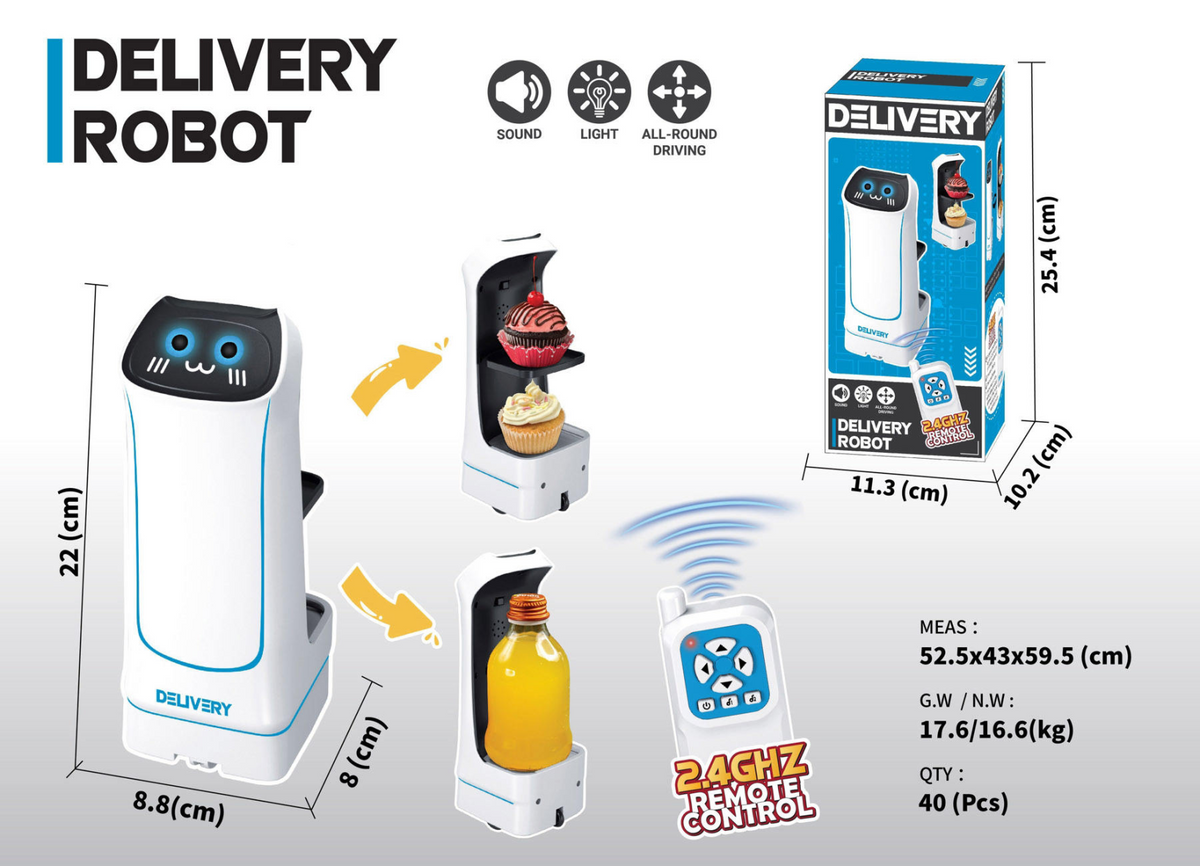 Intelligent Food Delivery Robot (often listed as the 2.4GHz Remote Control Snack Delivery Robot)