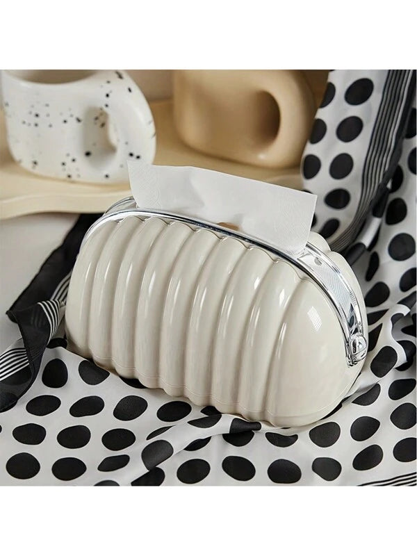 Creamy Tissue Box Holder – Bag-Inspired Design | Smart Accessories PK