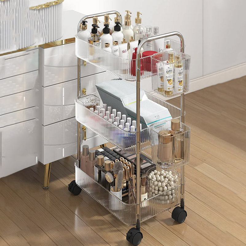 4 Tier Acrylic Multifunctional Kitchen And Bathroom Storage Trolley