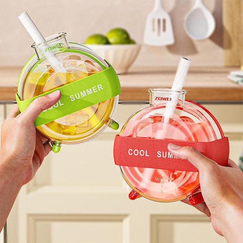 Ice Bottle Cup, 2 in 1 Ice Cube Mold Water Bottle with Lid and Bin