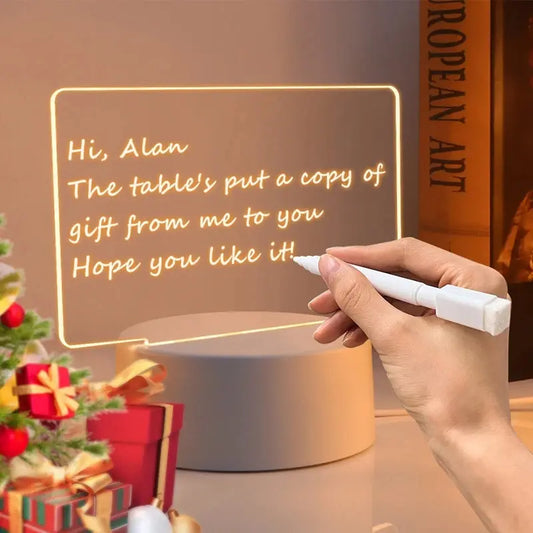 GlowWrite LED Message Board – Rewritable Night Lamp