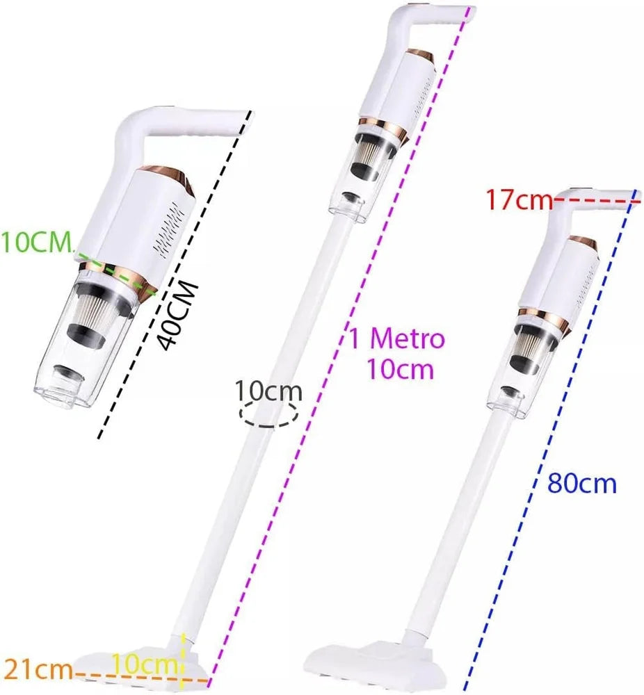 3-in-1 Cordless Vacuum Cleaner, 8500Pa USB Rechargeable