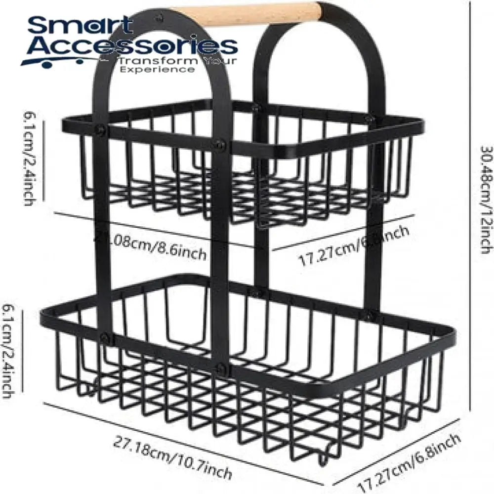 2-Tier Kitchen Countertop Fruit Rack