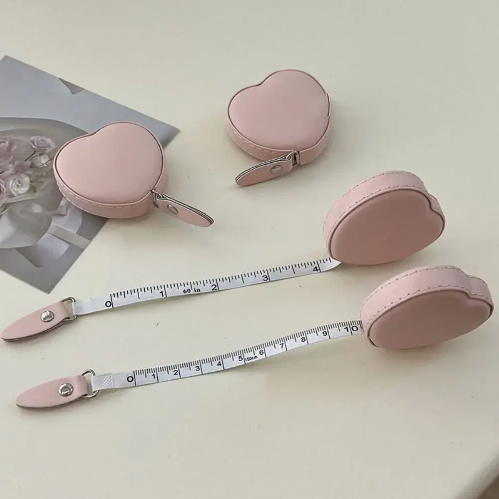 "Mini Heart Measuring Tape – Soft, Flexible & Pocket-Friendly"