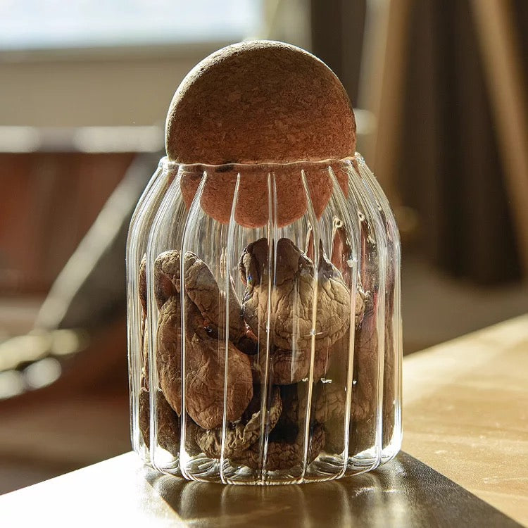 Pack of 3-Cork Lid Storage Jars