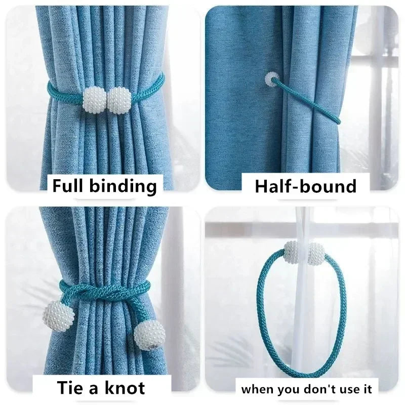 Luxury Pearl Magnetic Curtain Tiebacks (PAIR)