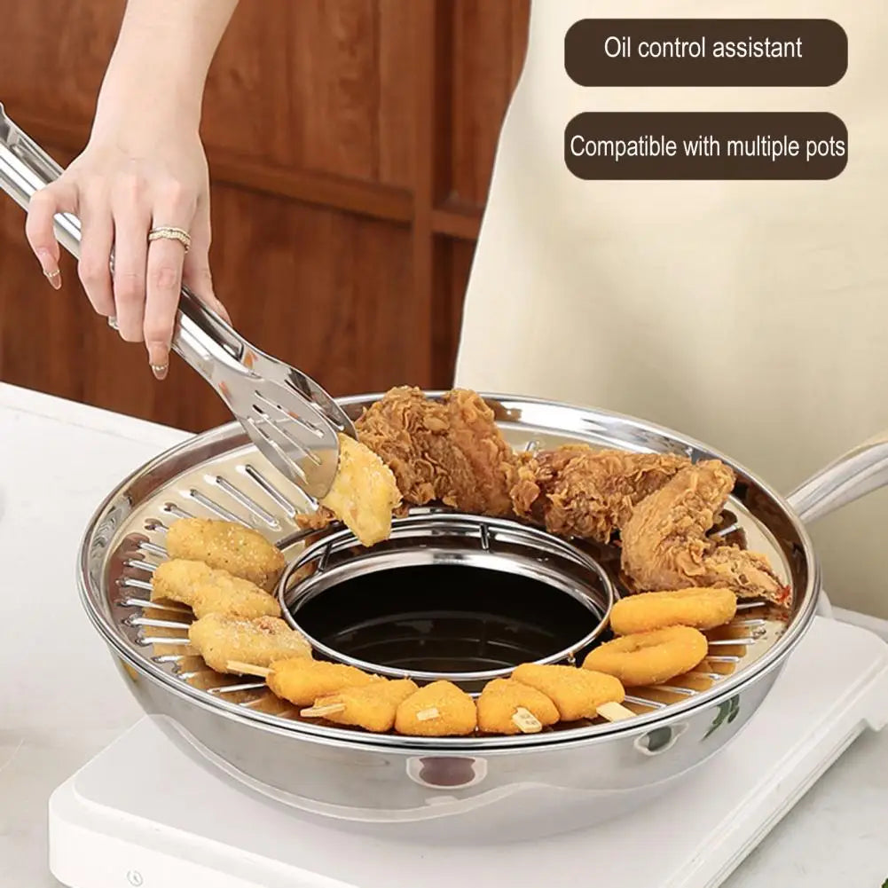 CrispyDrain™ 32cm Oil-Draining Non-Stick Frying Pan