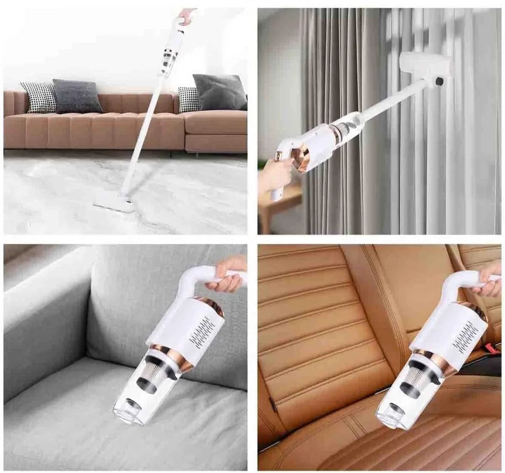 3-in-1 Cordless Vacuum Cleaner, 8500Pa USB Rechargeable