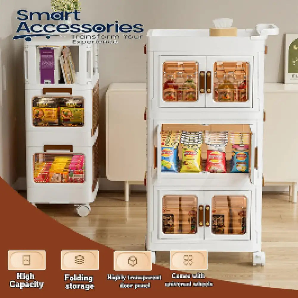 3 Levels Kitchen Trolley With Handles