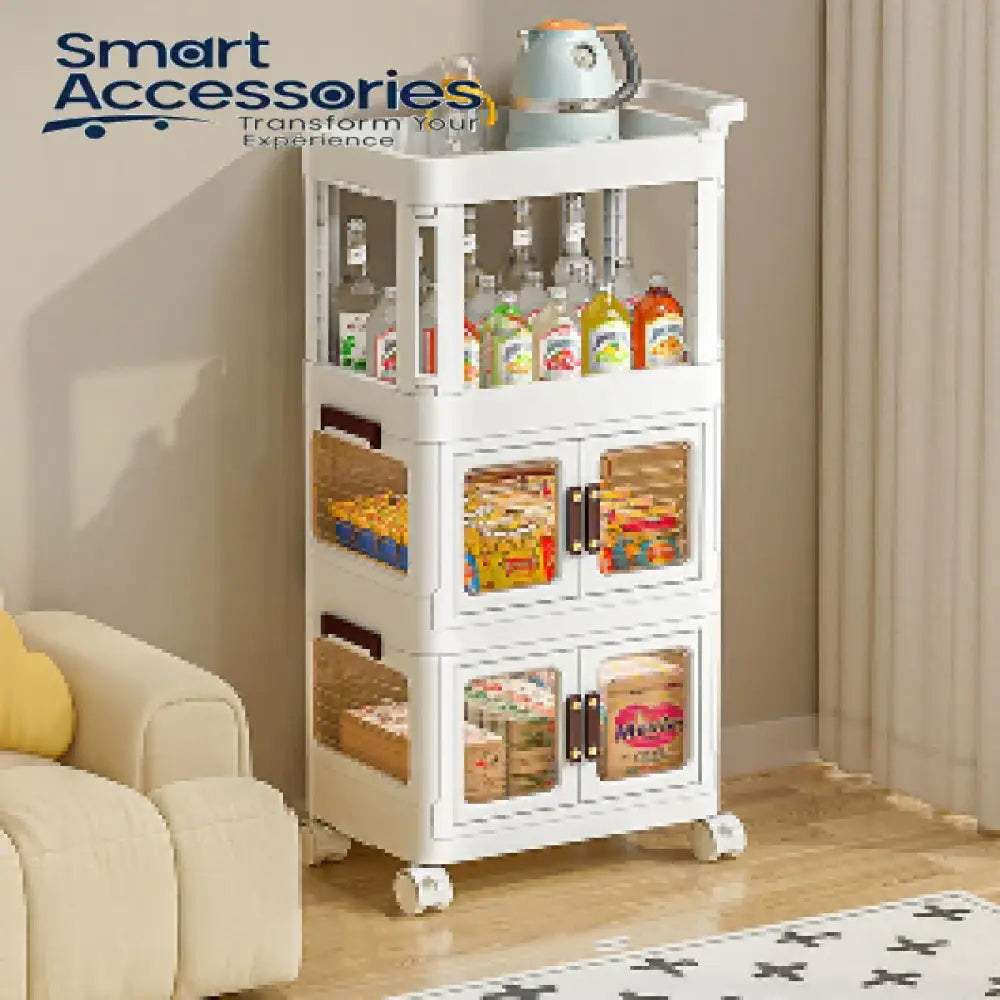 3 Levels Kitchen Trolley With Handles