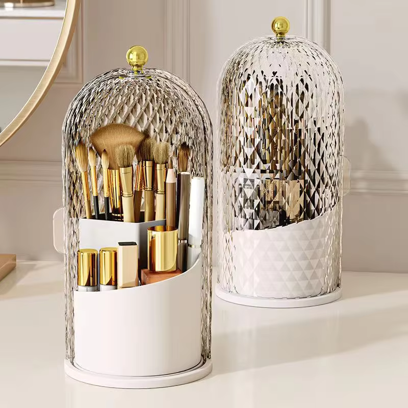 360 Rotating Makeup Brush Holder Organizer