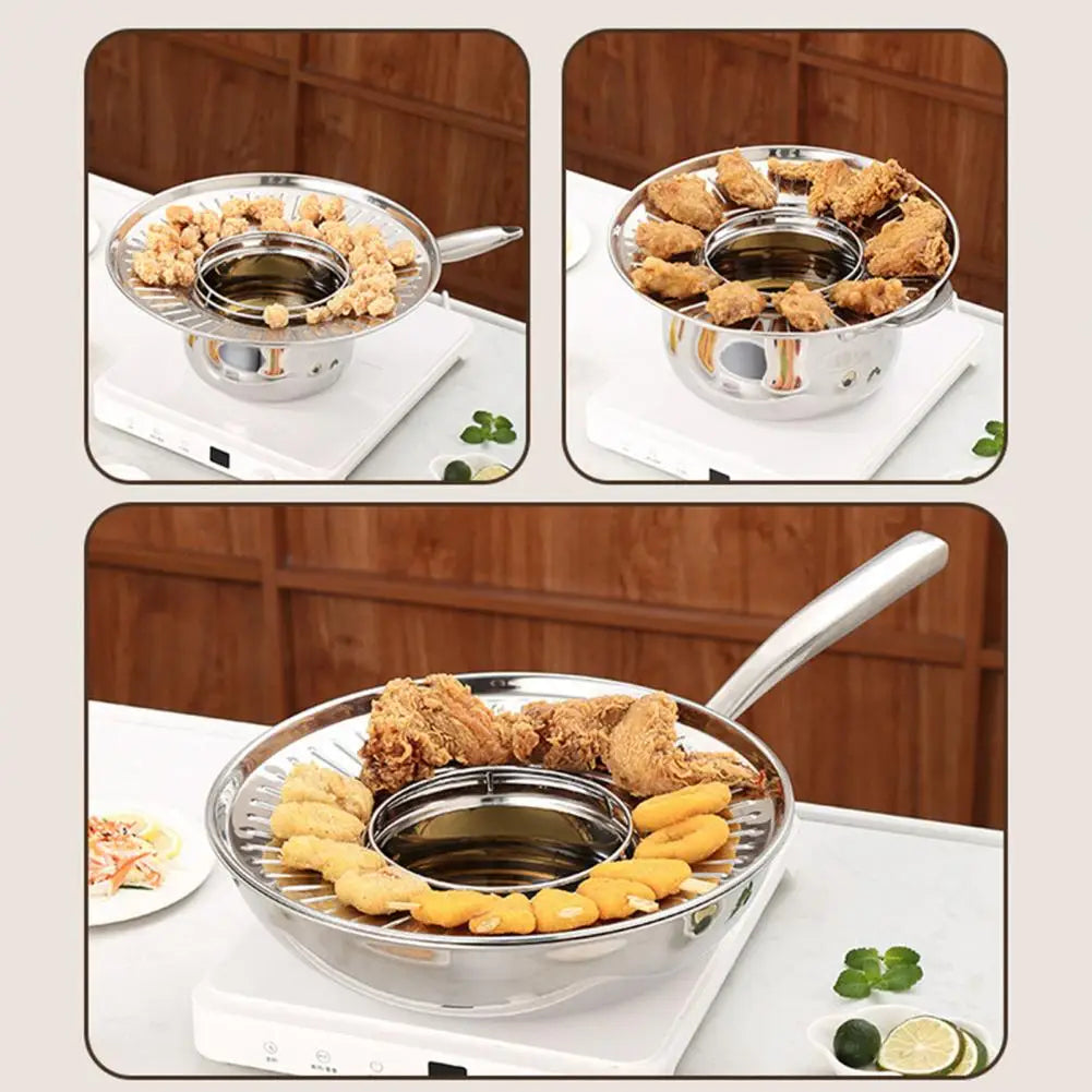 CrispyDrain™ 32cm Oil-Draining Non-Stick Frying Pan