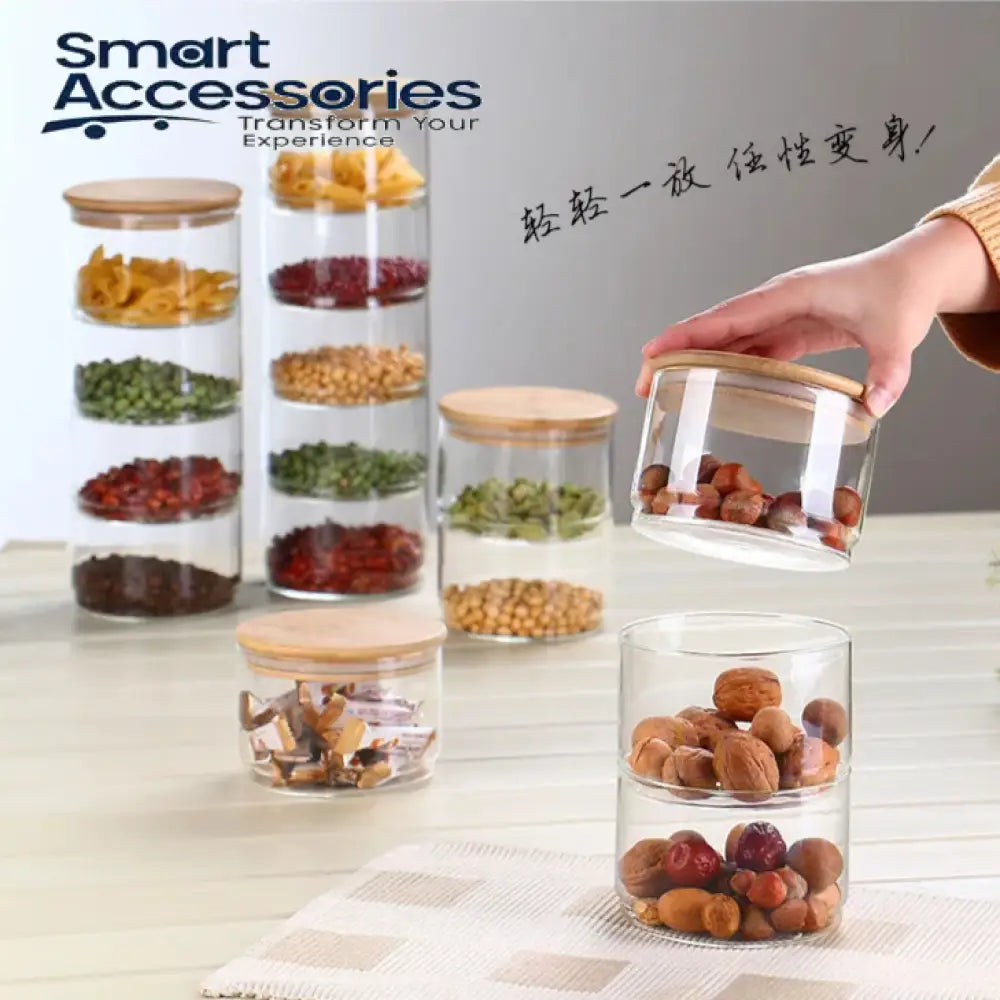 4 Layer Glass Food Container