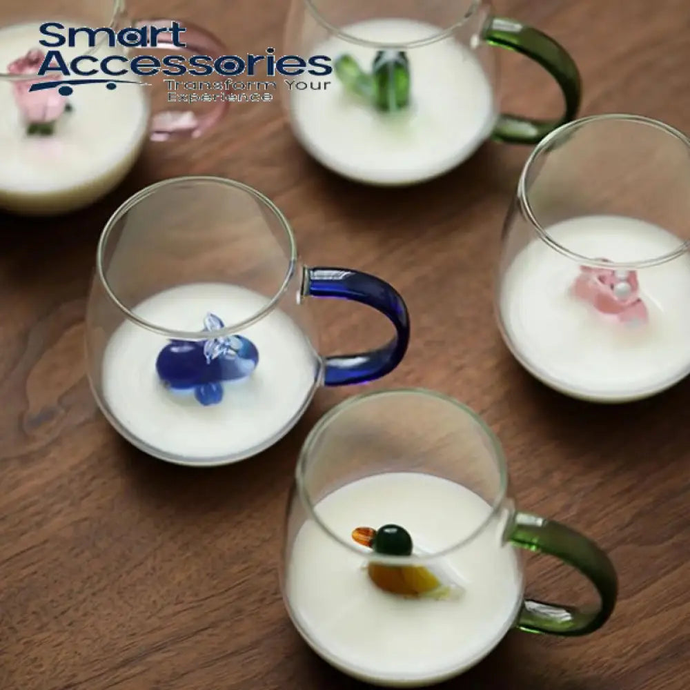 400Ml Creative 3D Glass Mug Cute Cartoon Animal Cup With Handle Coffee Milk Tea