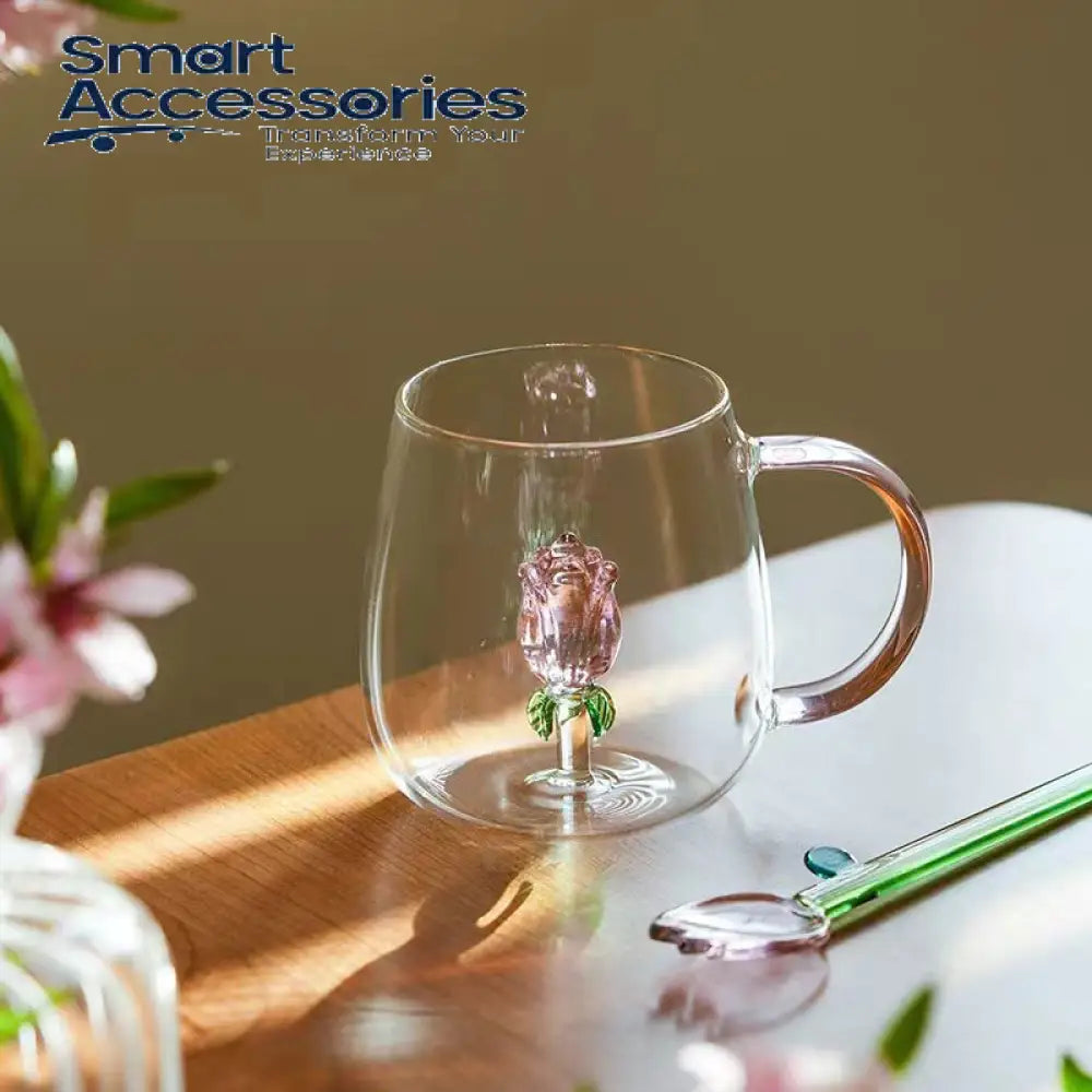 400Ml Creative 3D Glass Mug Cute Cartoon Animal Cup With Handle Coffee Milk Tea