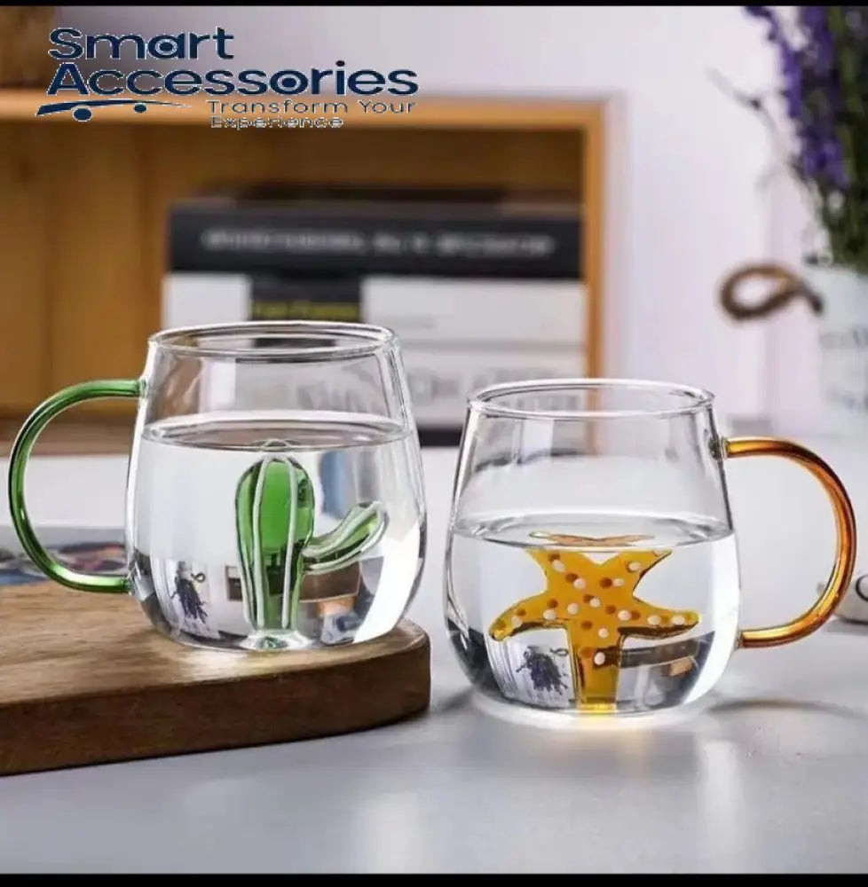 400Ml Creative 3D Glass Mug Cute Cartoon Animal Cup With Handle Coffee Milk Tea