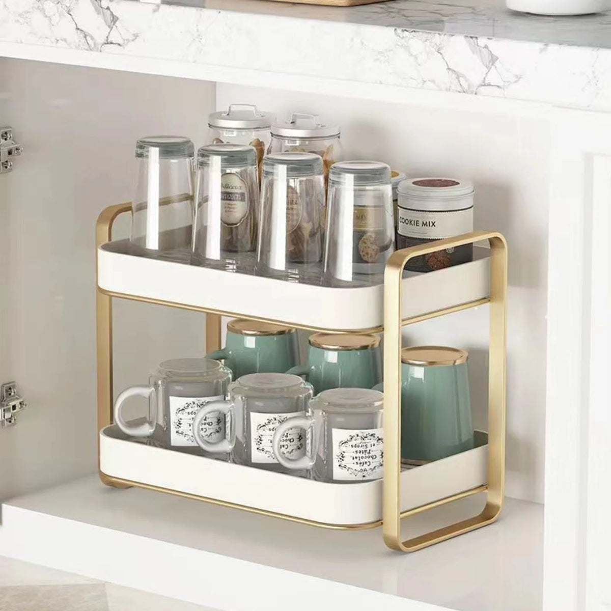 Luxury 2 Tier Drain Storage Rack
