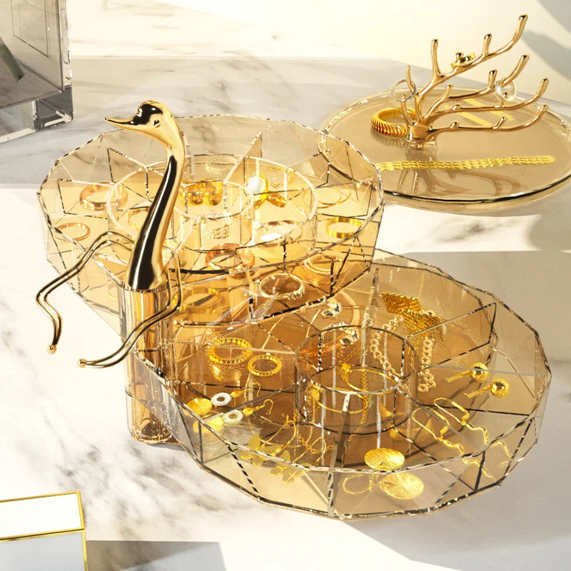 Swan Luxe Rotating Jewelry Organizer