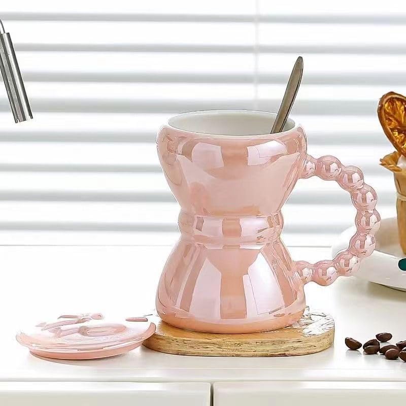 Nordic Style Bow Mug With Lid
