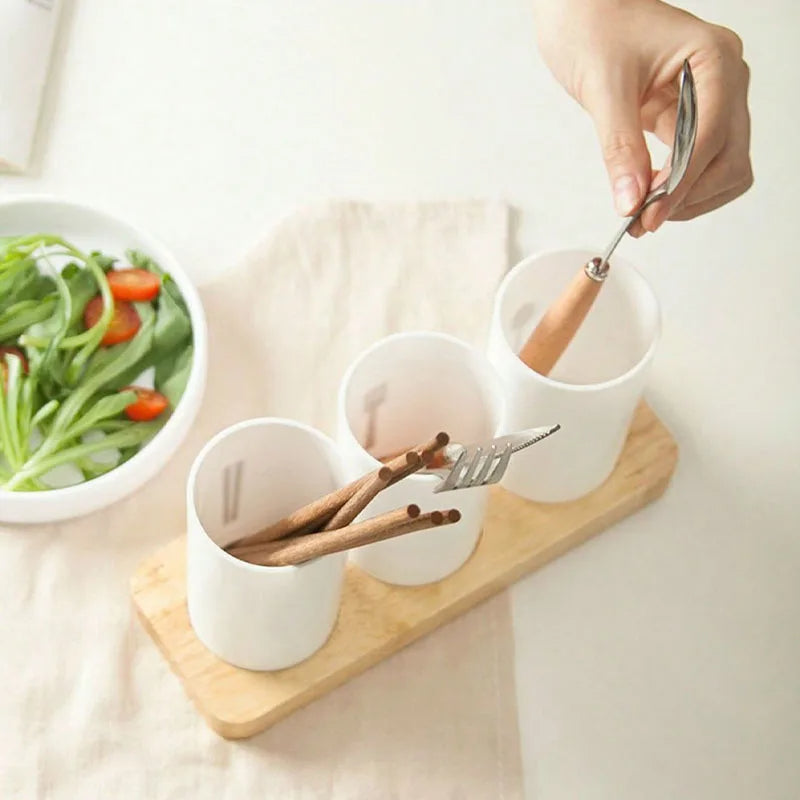 Multifunctional Spoon Fork Chopsticks Drain Tube Tableware Storage Rack Tableware Rack Kitchen Storage Rack