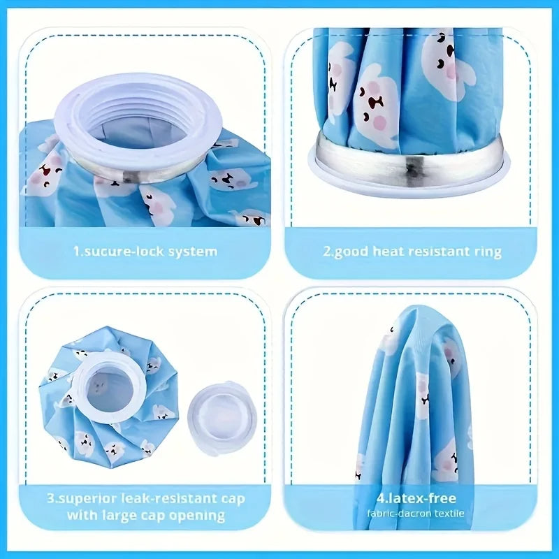 Reusable hot and cold ice packs, mini sports injury ice pack with water bag, nylon material for pain relief and recovery