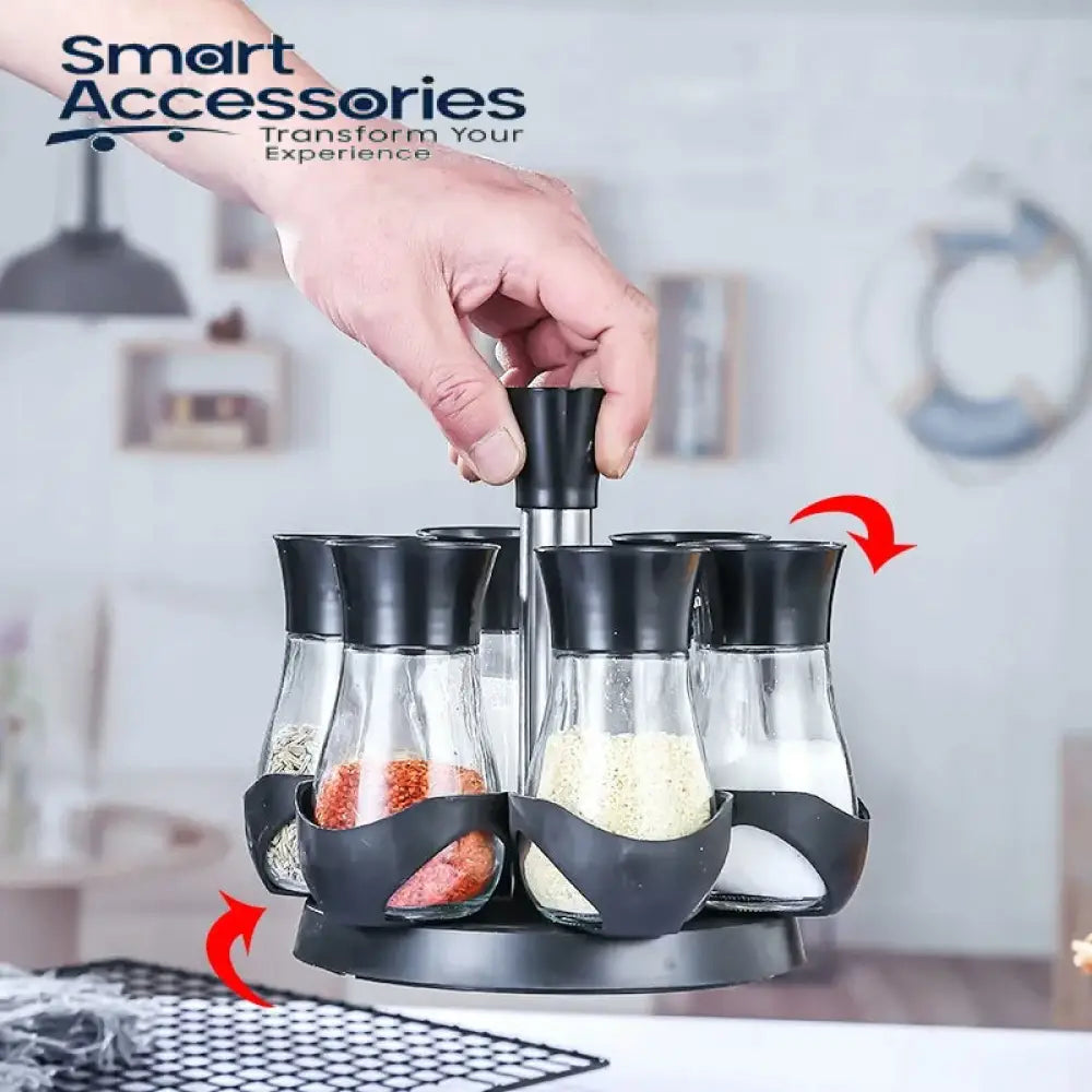 6 Piece Rotating Spice Bottle Set