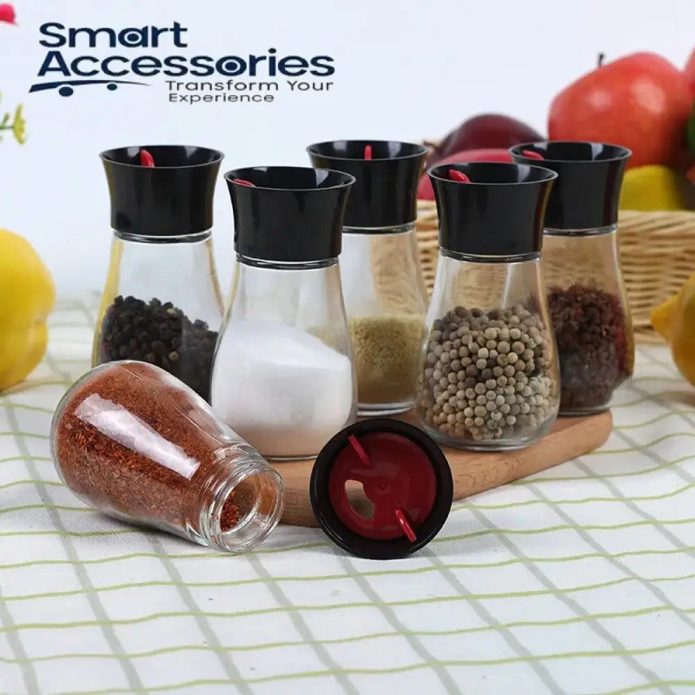 6 Piece Rotating Spice Bottle Set