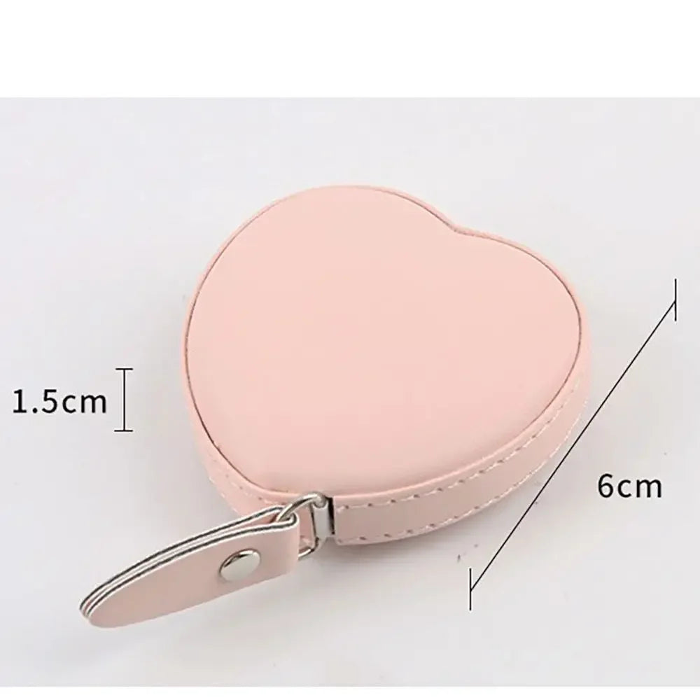 "Mini Heart Measuring Tape – Soft, Flexible & Pocket-Friendly"