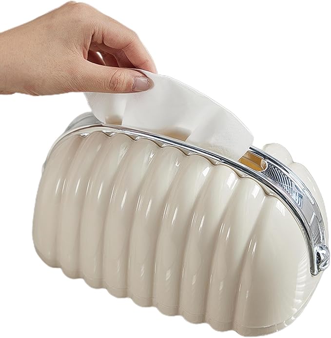 Creamy Tissue Box Holder – Bag-Inspired Design | Smart Accessories PK